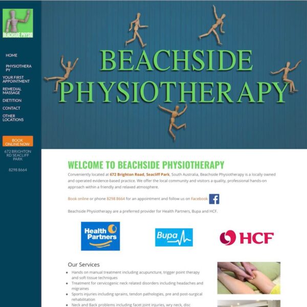 Beachside Physiotherapy one page website